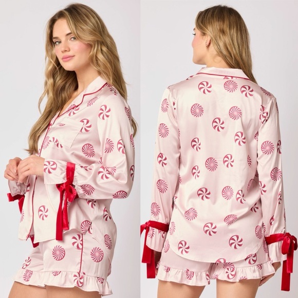 Candy Cane Pink Christmas Pajamas - Picture 5 of 10